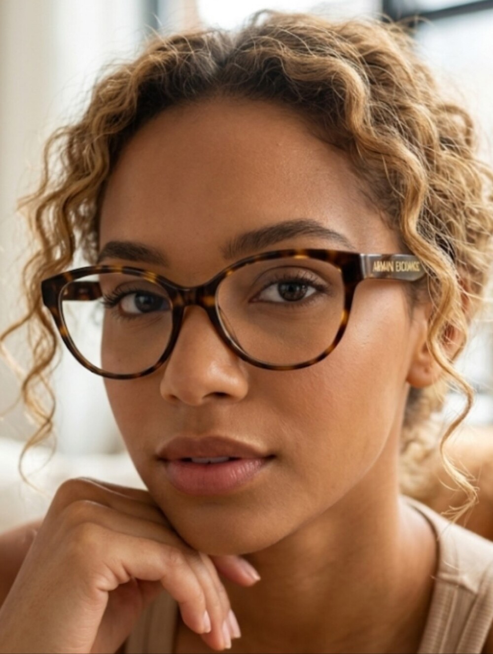 Armani Exchange AX3069 Shiny Havana Tortoise Cat-Eye Eyeglasses Frames